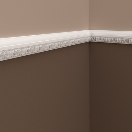 Brâu Decorativ Alb Poliuretan Flexibil 1.51.313, Gaudi