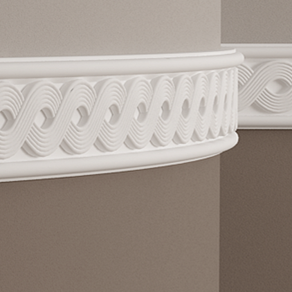 Brâu Decorativ Alb Poliuretan Flexibil 1.51.319, Gaudi