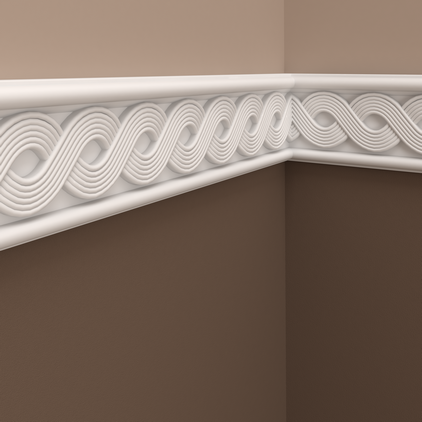 Brâu Decorativ Alb Poliuretan Flexibil 1.51.319, Gaudi