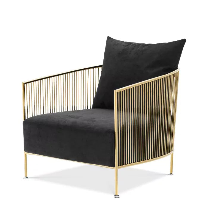 Fotoliu Knox Black Velvet 112038 Eichholtz