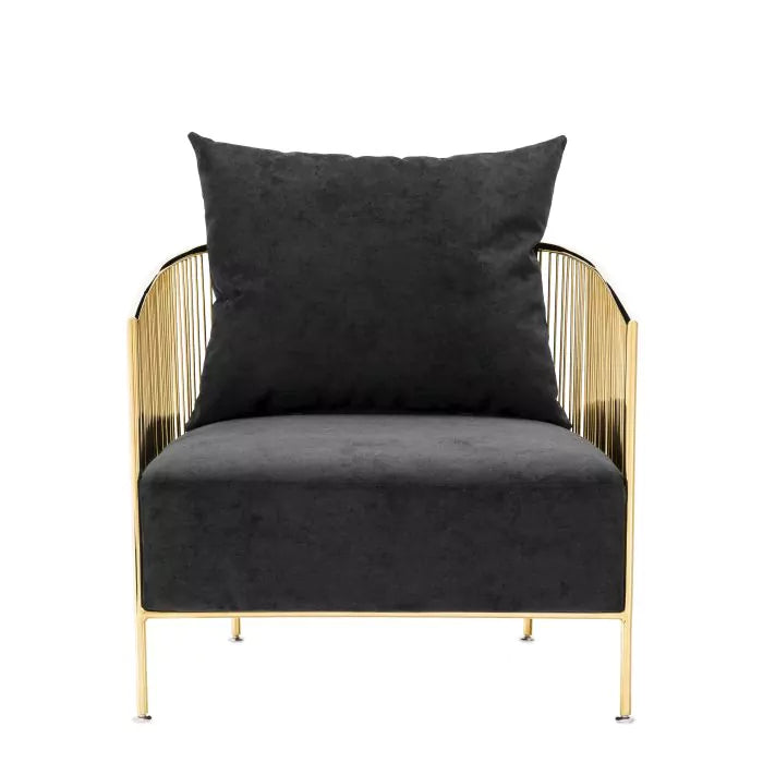 Fotoliu Knox Black Velvet 112038 Eichholtz