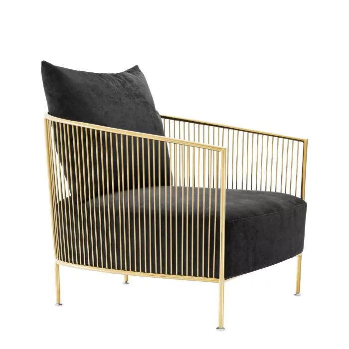 Fotoliu Knox Black Velvet 112038 Eichholtz