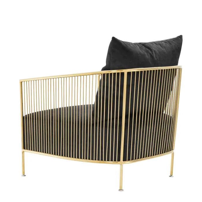 Fotoliu Knox Black Velvet 112038 Eichholtz