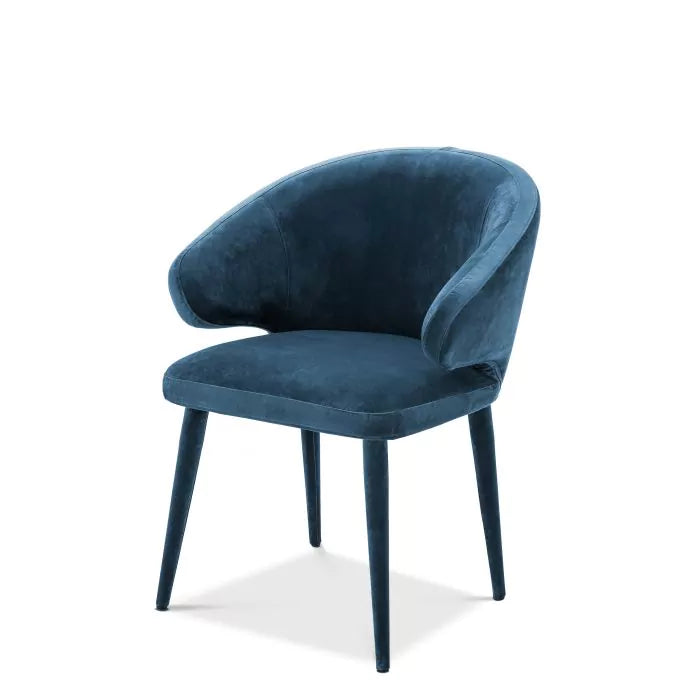 Scaun Dining Cardinale Blue Velvet 112067, Eichholtz