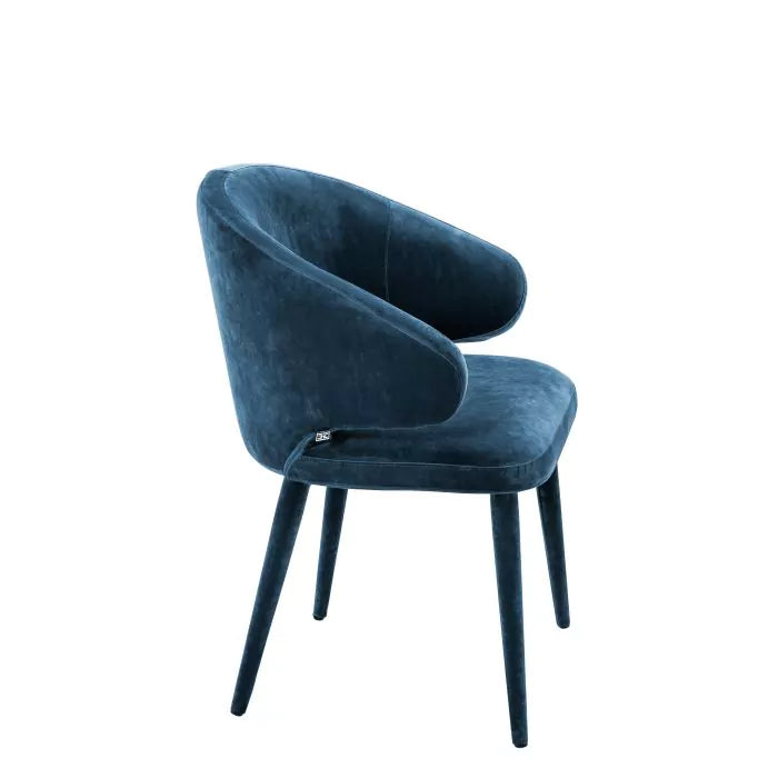 Scaun Dining Cardinale Blue Velvet 112067, Eichholtz