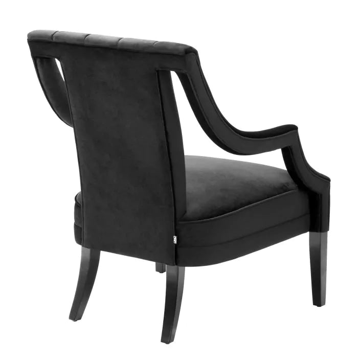 Fotoliu Ermitage Roche Black Velvet 112178, Eichholtz