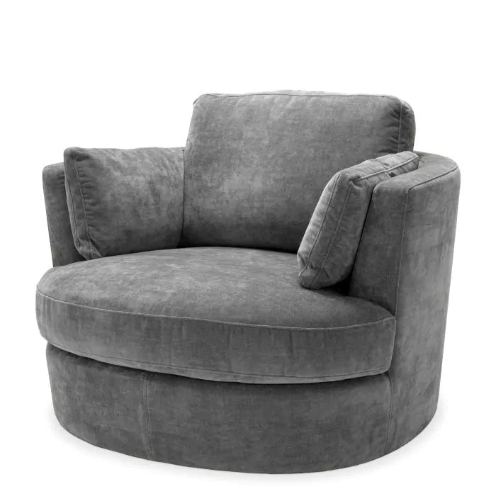 Fotoliu Pivotant Clarissa Clarck Grey 112853, Eichholtz