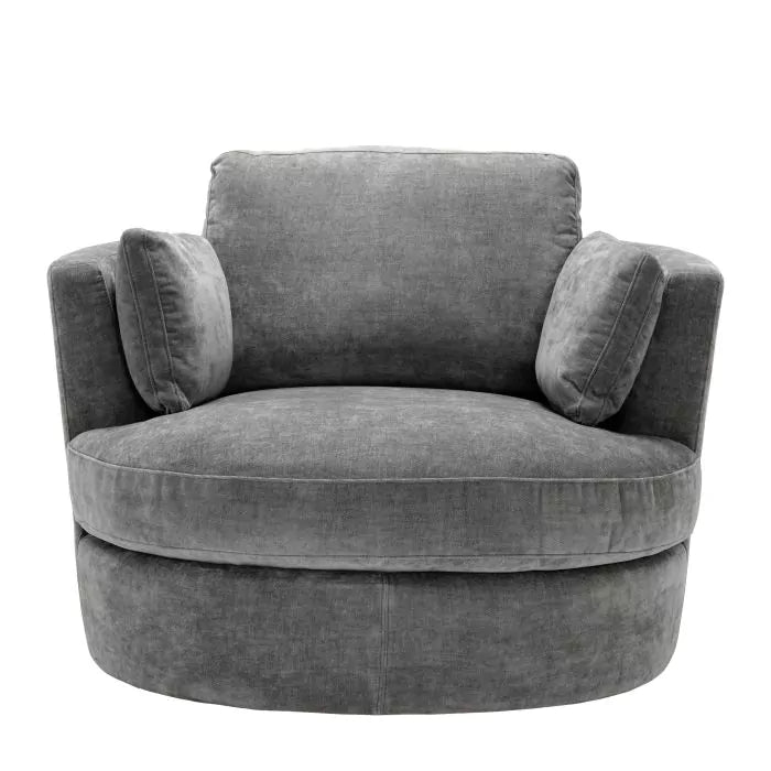Fotoliu Pivotant Clarissa Clarck Grey 112853, Eichholtz