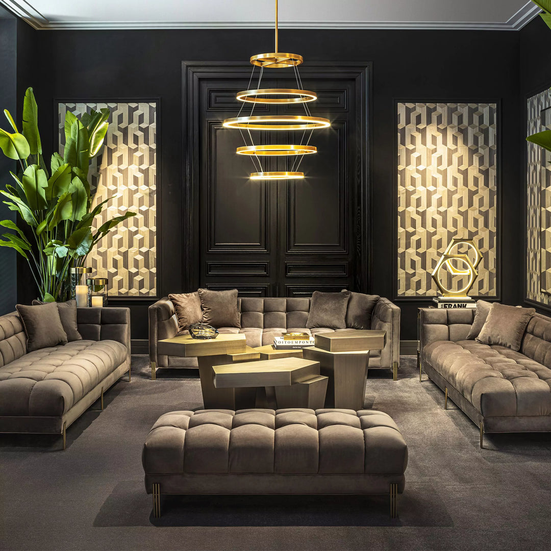 Bancă Sienna Savona Grey Velvet 113200,  Eichholtz