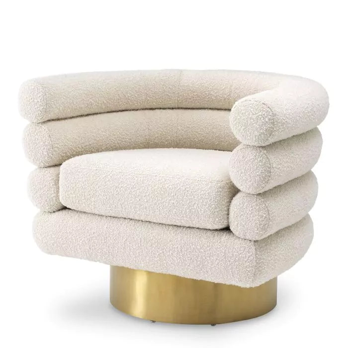 Fotoliu Pivotant Maguire Boucle Cream 113939, Eichholtz