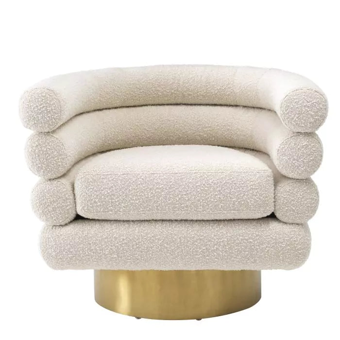 Fotoliu Pivotant Maguire Boucle Cream 113939, Eichholtz