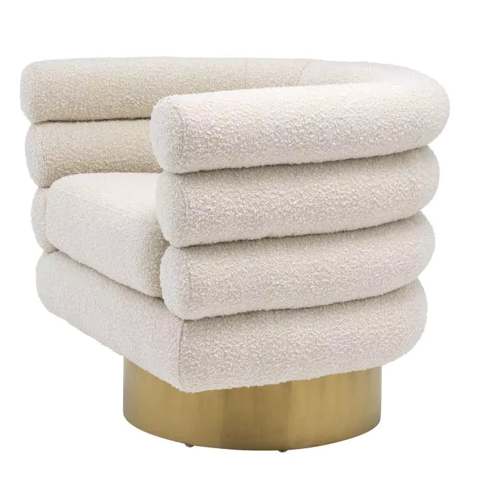 Fotoliu Pivotant Maguire Boucle Cream 113939, Eichholtz