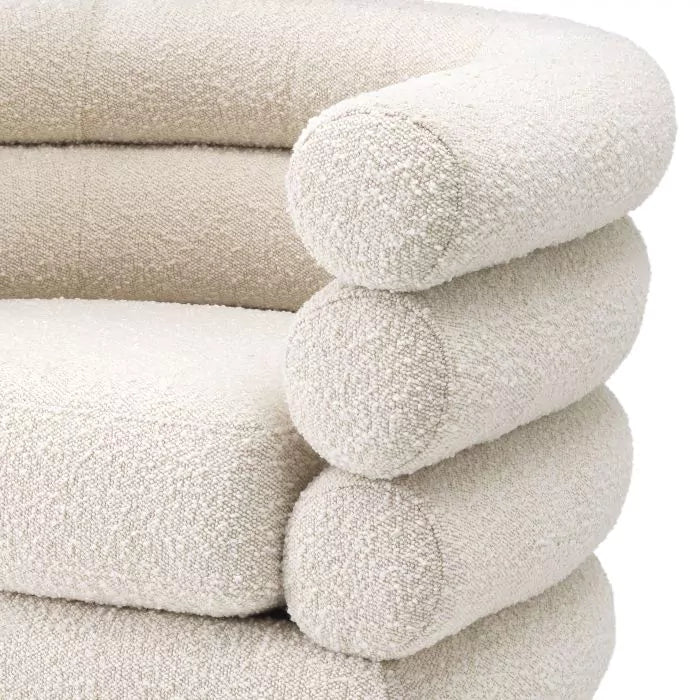 Fotoliu Pivotant Maguire Boucle Cream 113939, Eichholtz