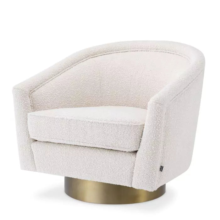 Fotoliu Pivotant Catene Boucle Cream 113943, Eichholtz