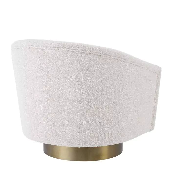 Fotoliu Pivotant Catene Boucle Cream 113943, Eichholtz