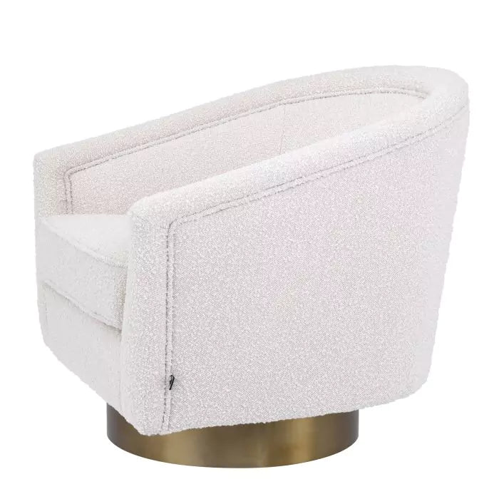 Fotoliu Pivotant Catene Boucle Cream 113943, Eichholtz