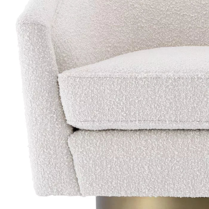 Fotoliu Pivotant Catene Boucle Cream 113943, Eichholtz