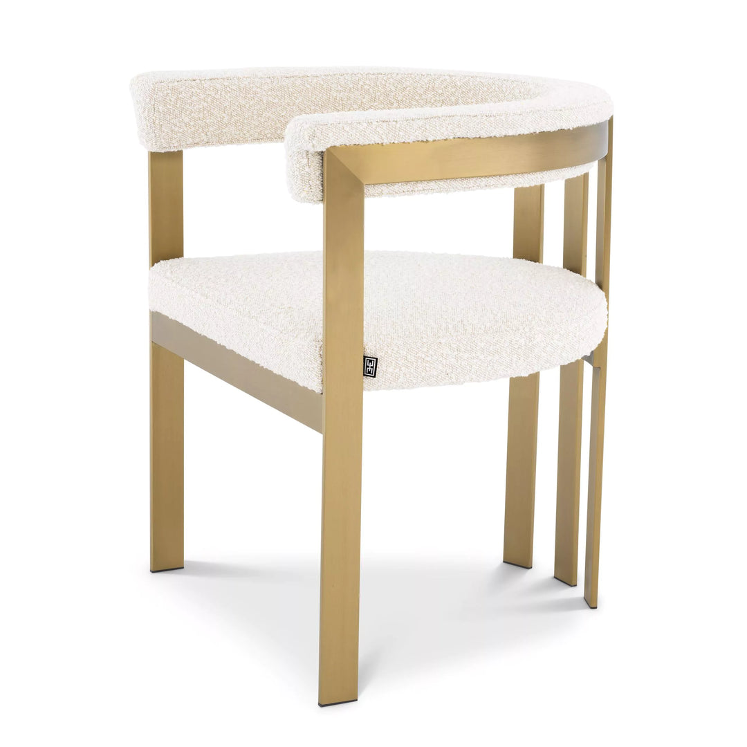 Scaun Dining Clubhouse Boucle Cream 113987, Eichholtz