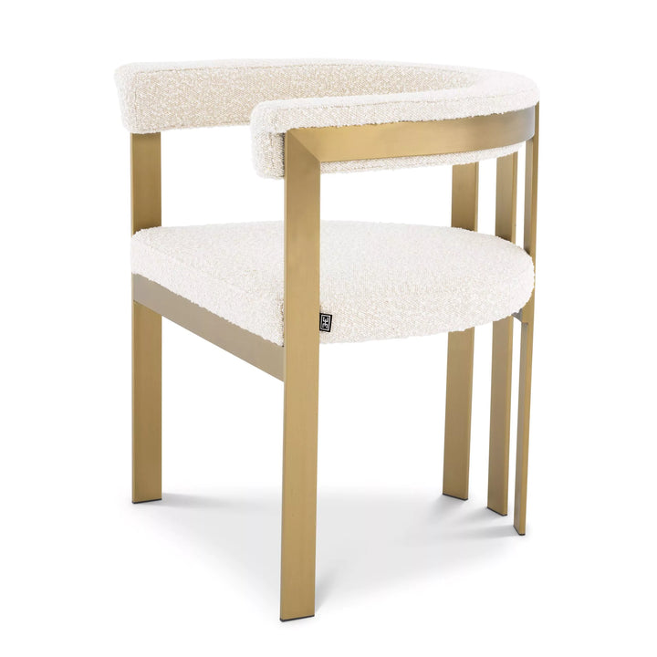 Scaun Dining Clubhouse Boucle Cream 113987, Eichholtz