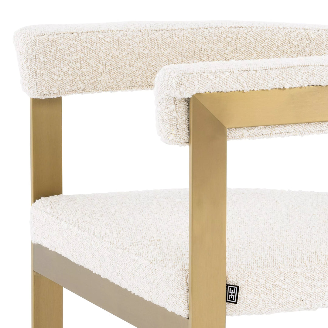 Scaun Dining Clubhouse Boucle Cream 113987, Eichholtz