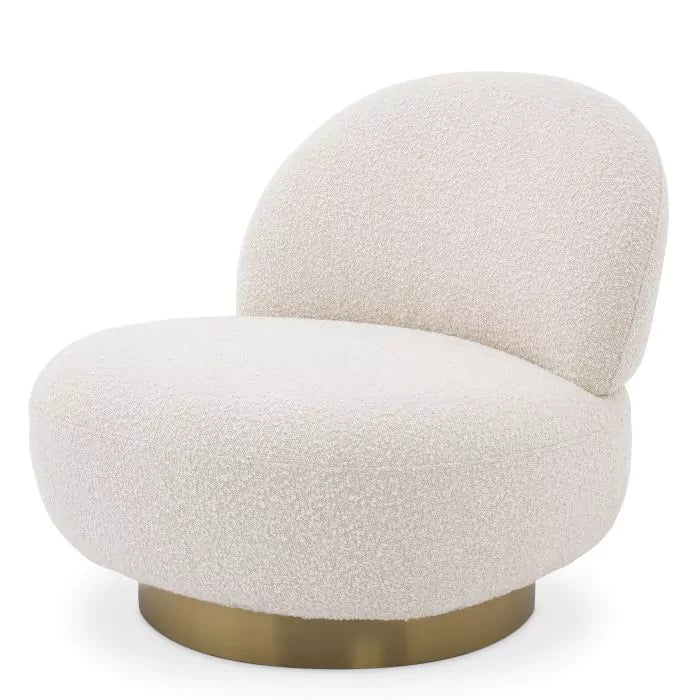 Fotoliu Pivotant Clement Boucle Cream 114306, Eichholtz