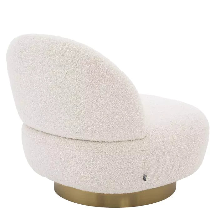 Fotoliu Pivotant Clement Boucle Cream 114306, Eichholtz