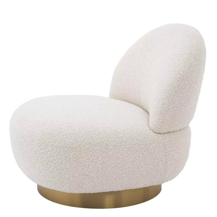 Fotoliu Pivotant Clement Boucle Cream 114306, Eichholtz