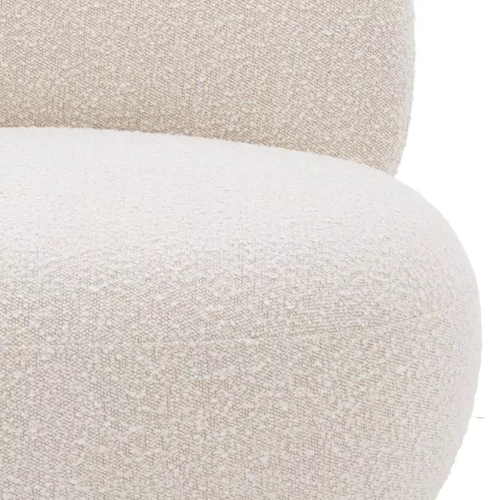 Fotoliu Pivotant Clement Boucle Cream 114306, Eichholtz