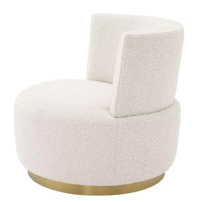 Fotoliu Pivotant Alonso Boucle Cream 114659, Eichholtz