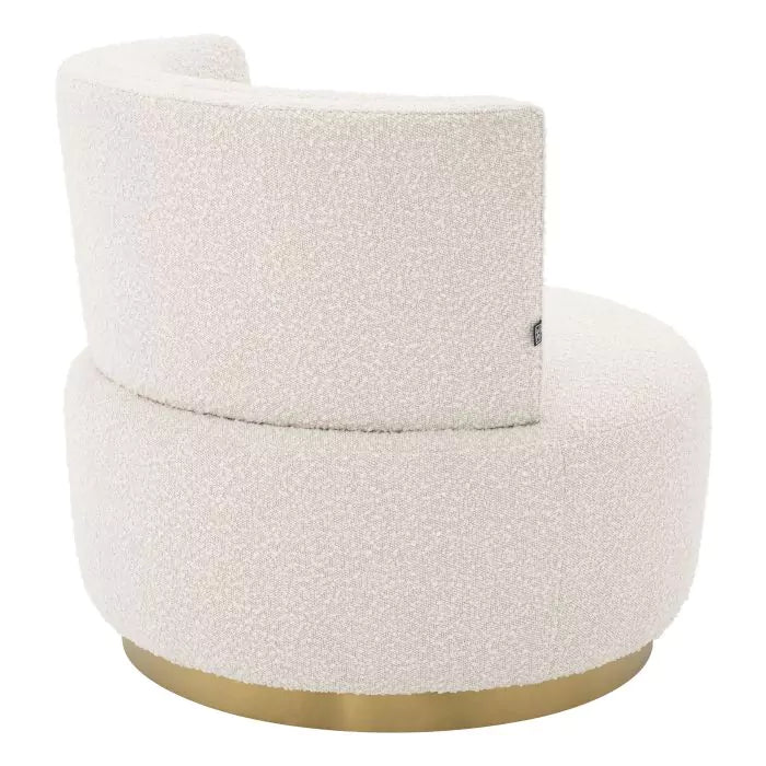 Fotoliu Pivotant Alonso Boucle Cream 114659, Eichholtz