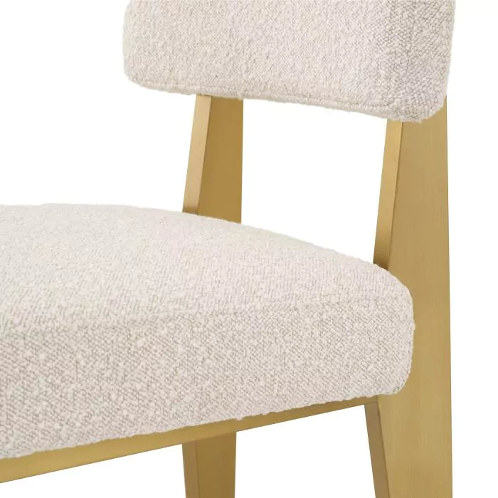 Scaun Dining Sorbonne Boucle Cream 114686, Eichholtz