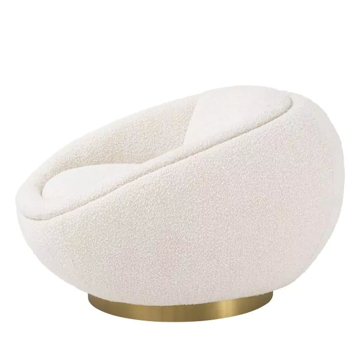 Fotoliu Pivotant  Bollinger Boucle Cream 114819, Eichholtz