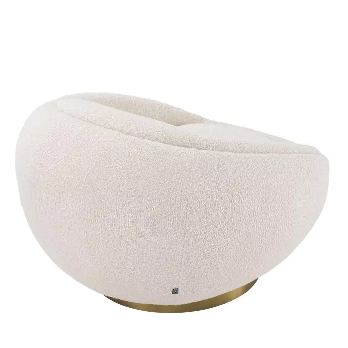 Fotoliu Pivotant  Bollinger Boucle Cream 114819, Eichholtz