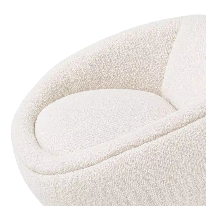 Fotoliu Pivotant  Bollinger Boucle Cream 114819, Eichholtz