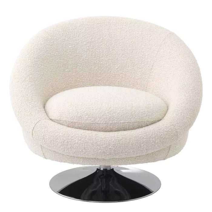 Fotoliu Pivotant Nemo Boucle Cream 114865, Eichholtz