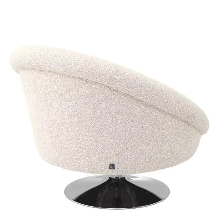Fotoliu Pivotant Nemo Boucle Cream 114865, Eichholtz