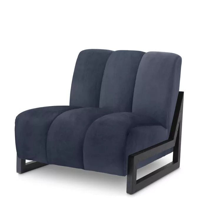 Fotoliu Lando Savona Midnight Blue Velvet 115139, Eichholtz