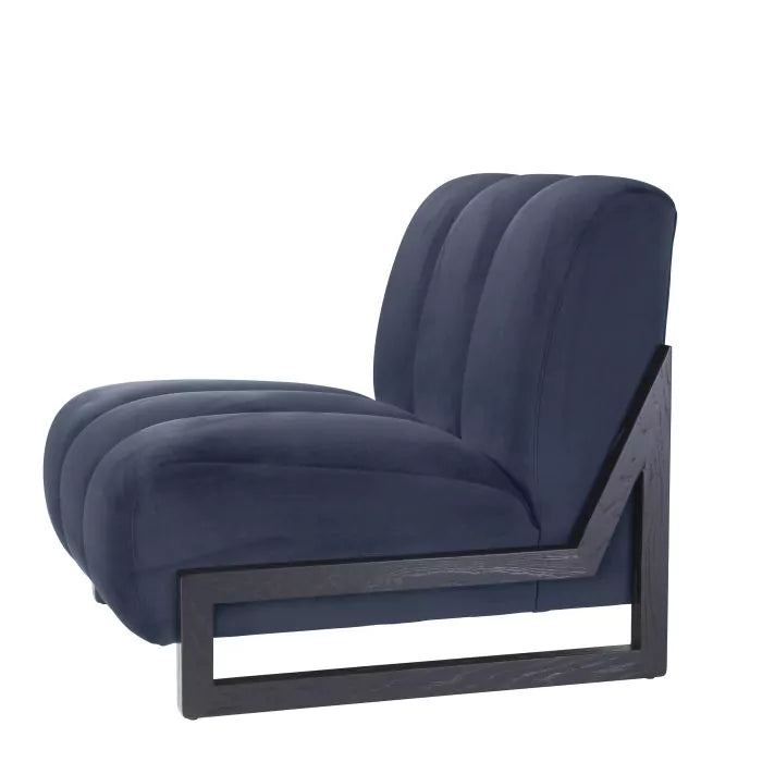 Fotoliu Lando Savona Midnight Blue Velvet 115139, Eichholtz