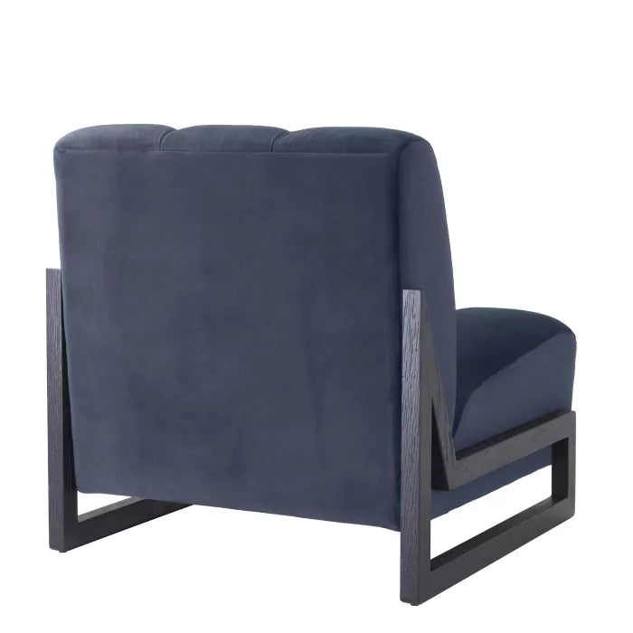 Fotoliu Lando Savona Midnight Blue Velvet 115139, Eichholtz