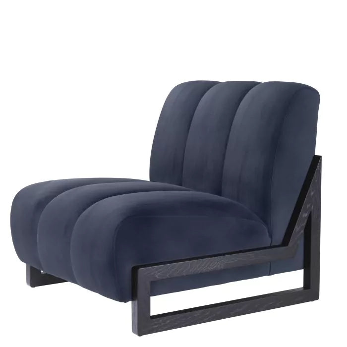 Fotoliu Lando Savona Midnight Blue Velvet 115139, Eichholtz
