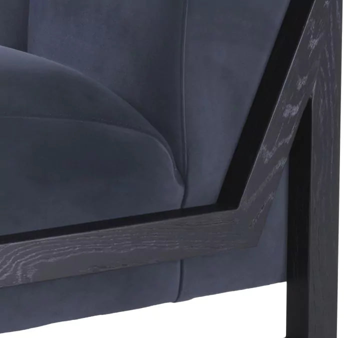 Fotoliu Lando Savona Midnight Blue Velvet 115139, Eichholtz