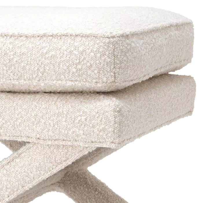 Taburet Ottoman Cordoba Boucle Cream 115217,  Eichholtz