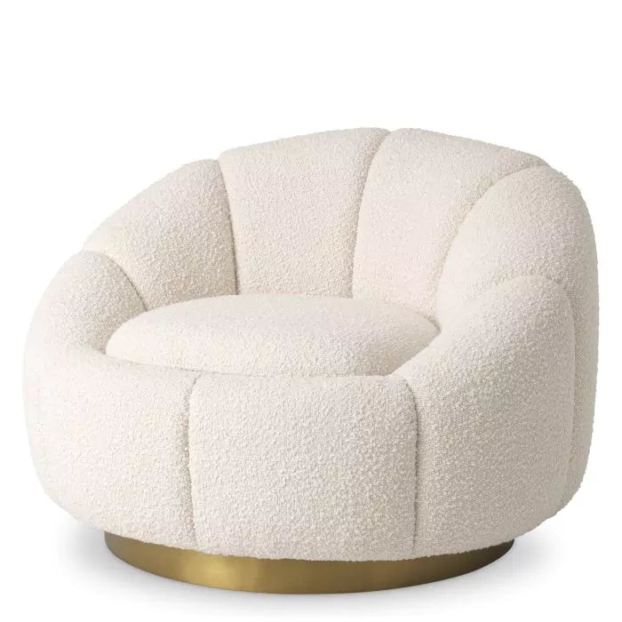 Fotoliu Pivotant Inger Boucle Cream 115258, Eichholtz