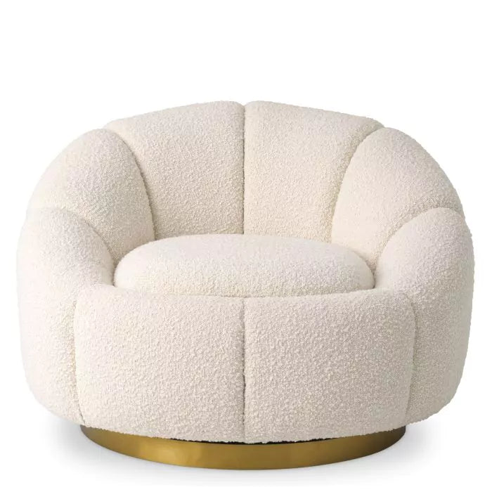 Fotoliu Pivotant Inger Boucle Cream 115258, Eichholtz