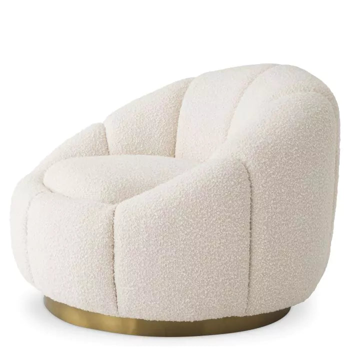 Fotoliu Pivotant Inger Boucle Cream 115258, Eichholtz