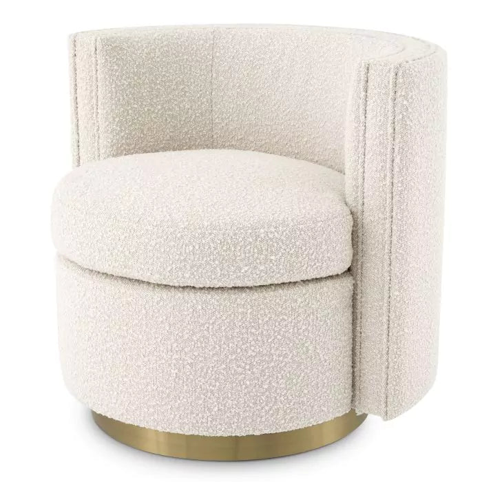 Fotoliu Pivotant Amanda Boucle Cream 115379, Eichholtz