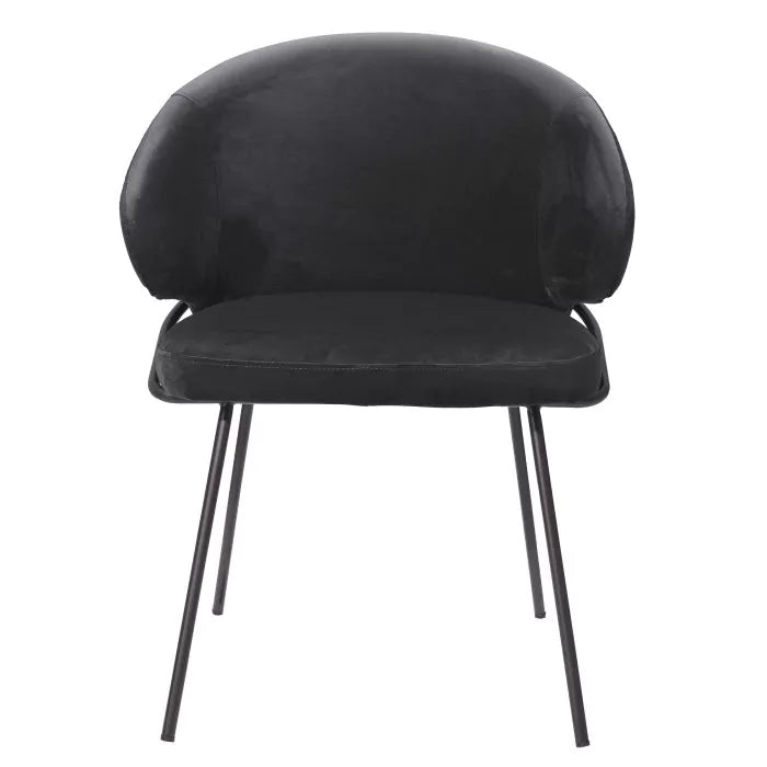 Scaun Dining Kinley Black Velvet 115877, Eichholtz