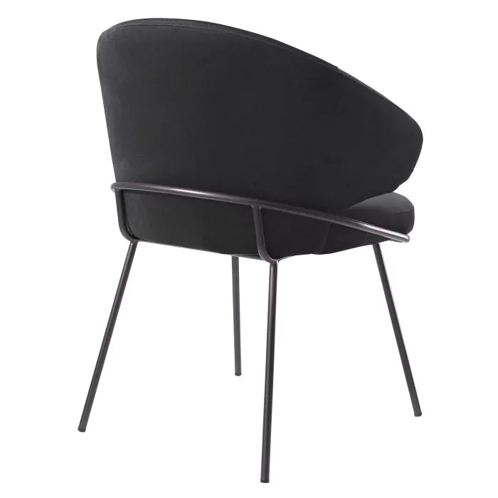 Scaun Dining Kinley Black Velvet 115877, Eichholtz