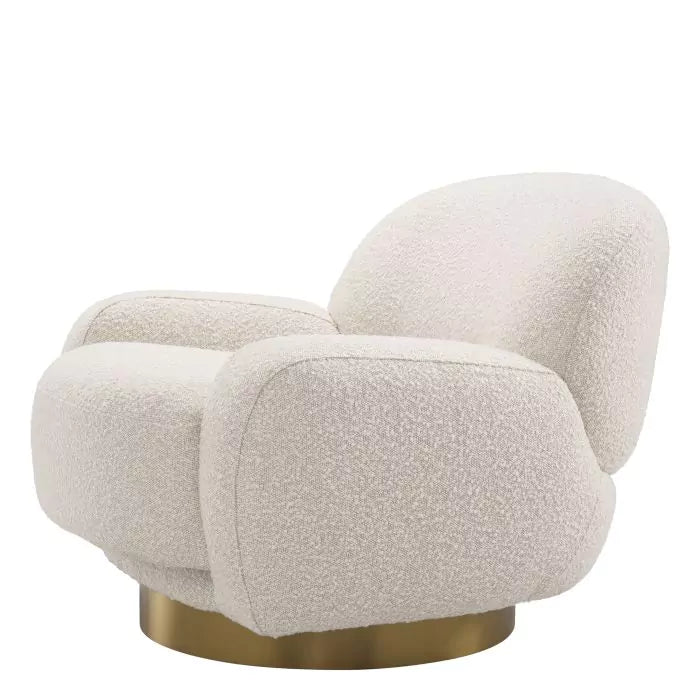 Fotoliu Pivotant Udine Boucle Cream 116333, Eichholtz