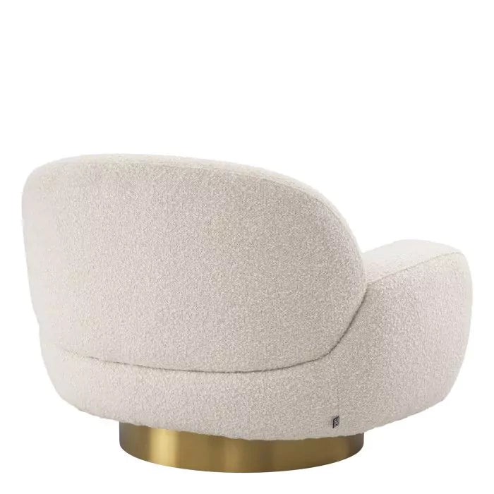 Fotoliu Pivotant Udine Boucle Cream 116333, Eichholtz